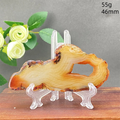 Natural Red Agate Crystal Cavity Stone - Energy Healing Reiki Meditation Beautiful Home Decor Gift for Prayer