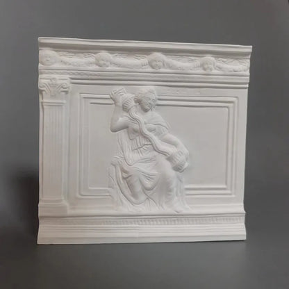 Temperance Mythological Plaster Relief Art Renaissance Style Sculpture Nordic Minimalist Desktop Art for Home Allegorical Decor