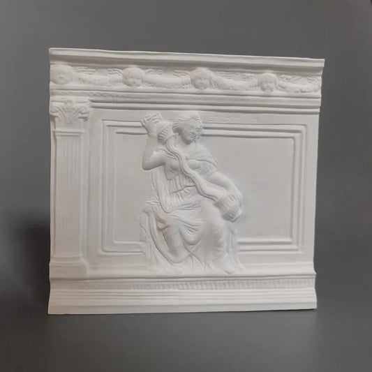 Temperance Mythological Plaster Relief Art Renaissance Style Sculpture Nordic Minimalist Desktop Art for Home Allegorical Decor