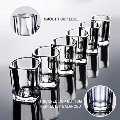 Shot Glass Set White Wine Glass Cup Holder Drinkware Set Spirit Glass Bar KTV Wine Glass Holder,Crystal Shot Glass for Whiskey