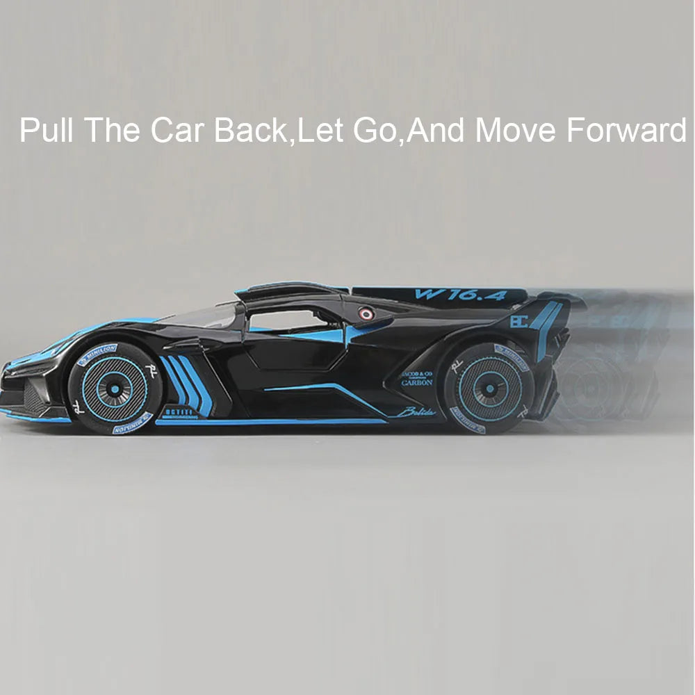1:24 Scale Bolide Revuelto Model Sports Cars Toys Spray Version Alloy Diecast with Light Music Miniature Vehicle Boys Xmas Gifts