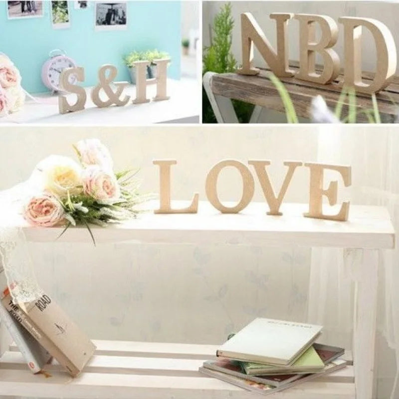 Wooden English Letters And Numbers Ornaments Wooden Crafts Diy Creative Decorative Home Decorations Personalised Name Design