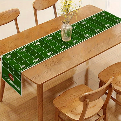 American Football Court Design Linen Table Runner Birthday Party Decorations Boy Sport Football Table Runners Dining Table Decor