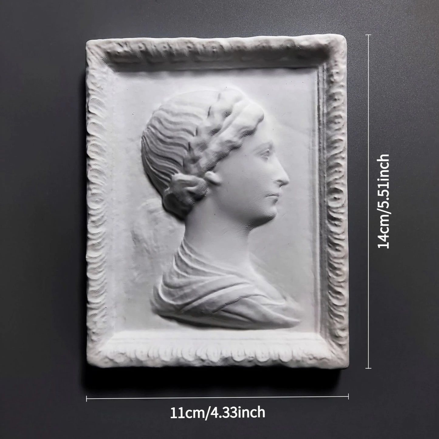 Nordic Lady Portrait Art Plaster Ornaments Retro Relief Advanced Aesthetic Home Decoration Luxury Figurine Decor Desktop Statue