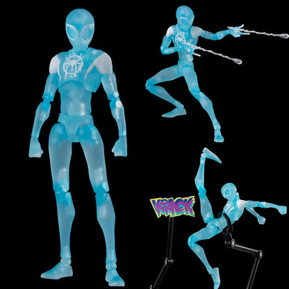 Sv Action Transparent Miles Morales Action Figure Marvel Sentinel Spiderman Spider-Man Into the Spider-Verse Figurine Model Toys