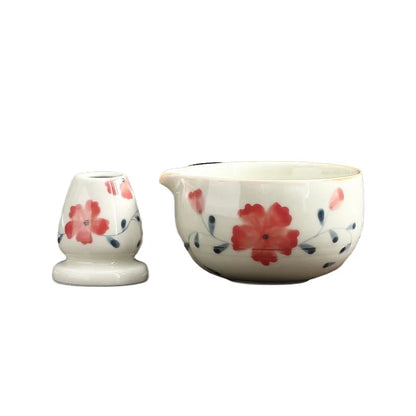New hand-painted matcha set Japanese tea making tool to order tea Baibenli ceramic tea stand