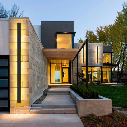 IP65 Waterproof Outdoor Wall Lamp Long Strip LED Wall Lamp Aluminum Sconce Light for Garden Villa Porch 90-260v LED Sconce Lamp