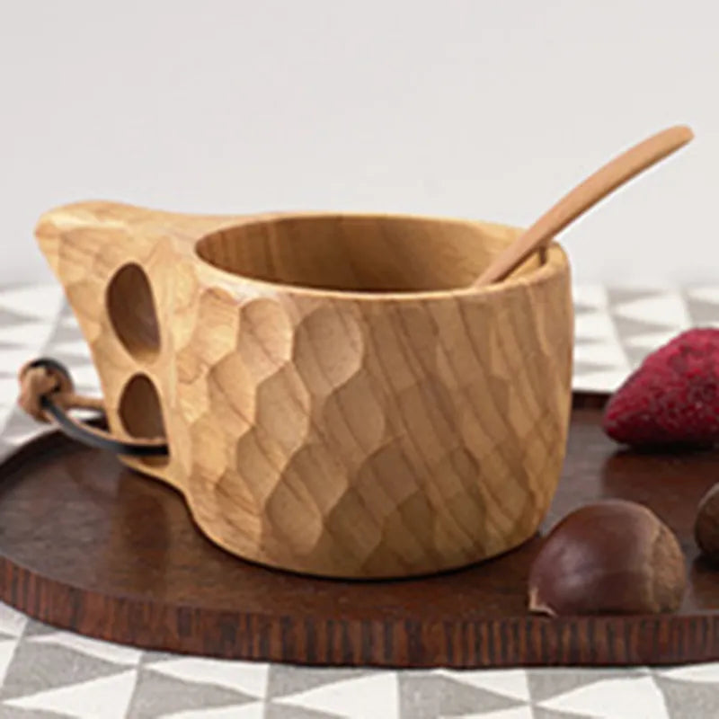 New Chinese Portable Wood Coffee Mug Rubber Wooden Tea Milk Cups Water Drinking Mugs Drinkware Handmade Juice Lemon Teacup Gift