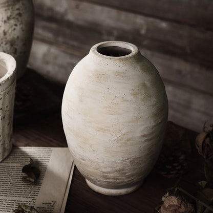 Jingdezhen handcrafted vase vintage hand-painted pottery dried flowers flower arrangement living room ornaments ceramic vase