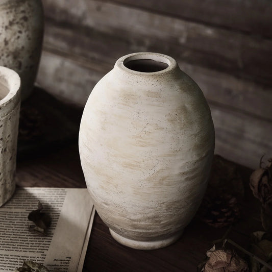 Jingdezhen handcrafted vase vintage hand-painted pottery dried flowers flower arrangement living room ornaments ceramic vase