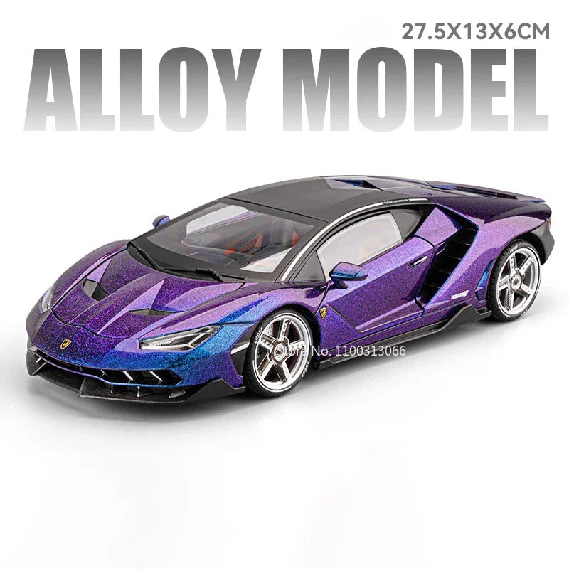 1:18 Alloy Lambor Aventador SVJ63 LP770 Models Cars Toys Doors Opened Miniature Car Wheel Steering Vehicles Child Adult Gifts