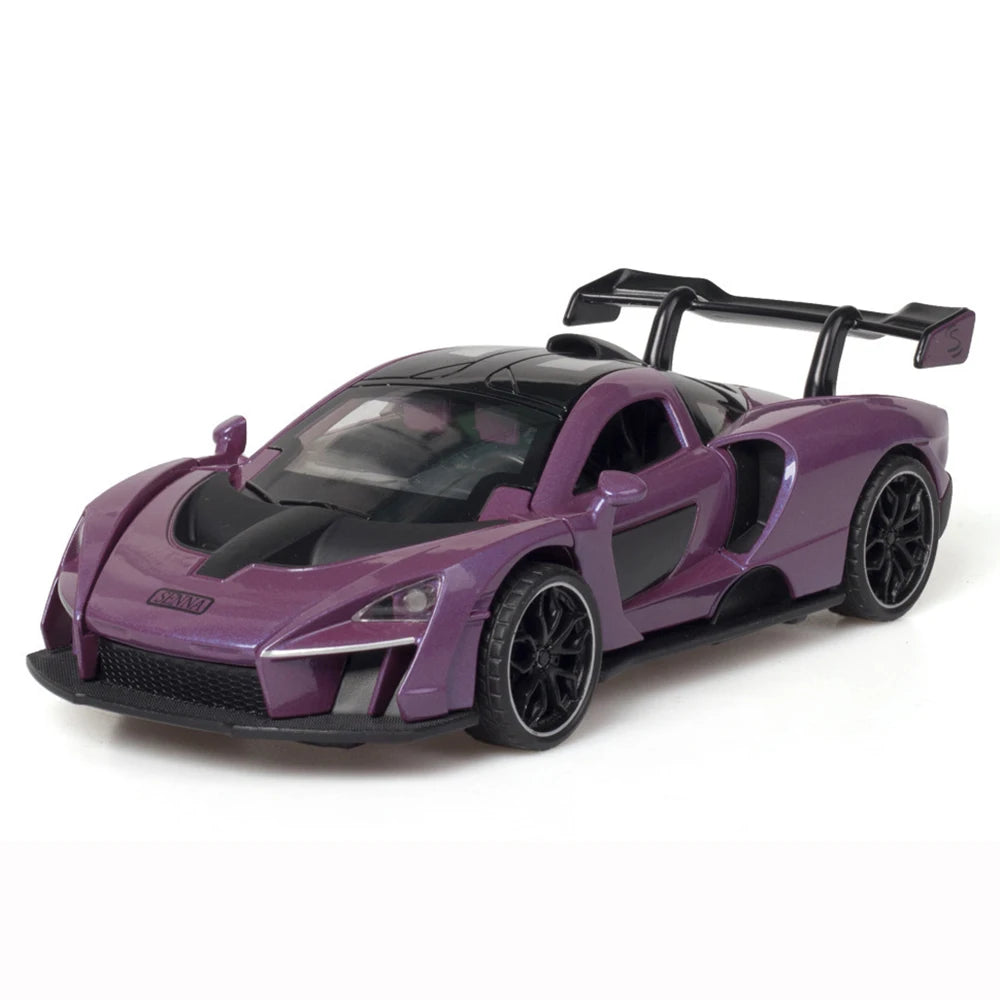 1/32 Scale Senna Alloy Cars Models Diecasts Metal Toys Vehicles Model Simulation Sound And Light Collection Kids Birthday Gifts