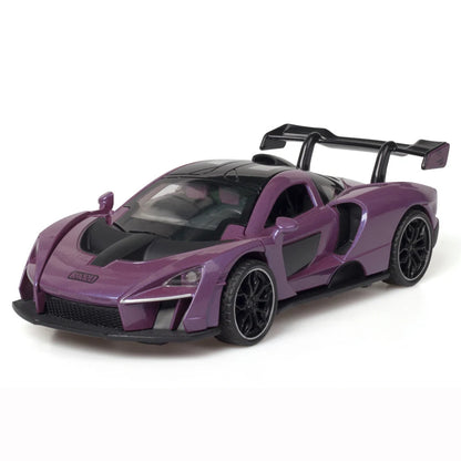 1/32 Scale Senna Alloy Cars Models Diecasts Metal Toys Vehicles Model Simulation Sound And Light Collection Kids Birthday Gifts
