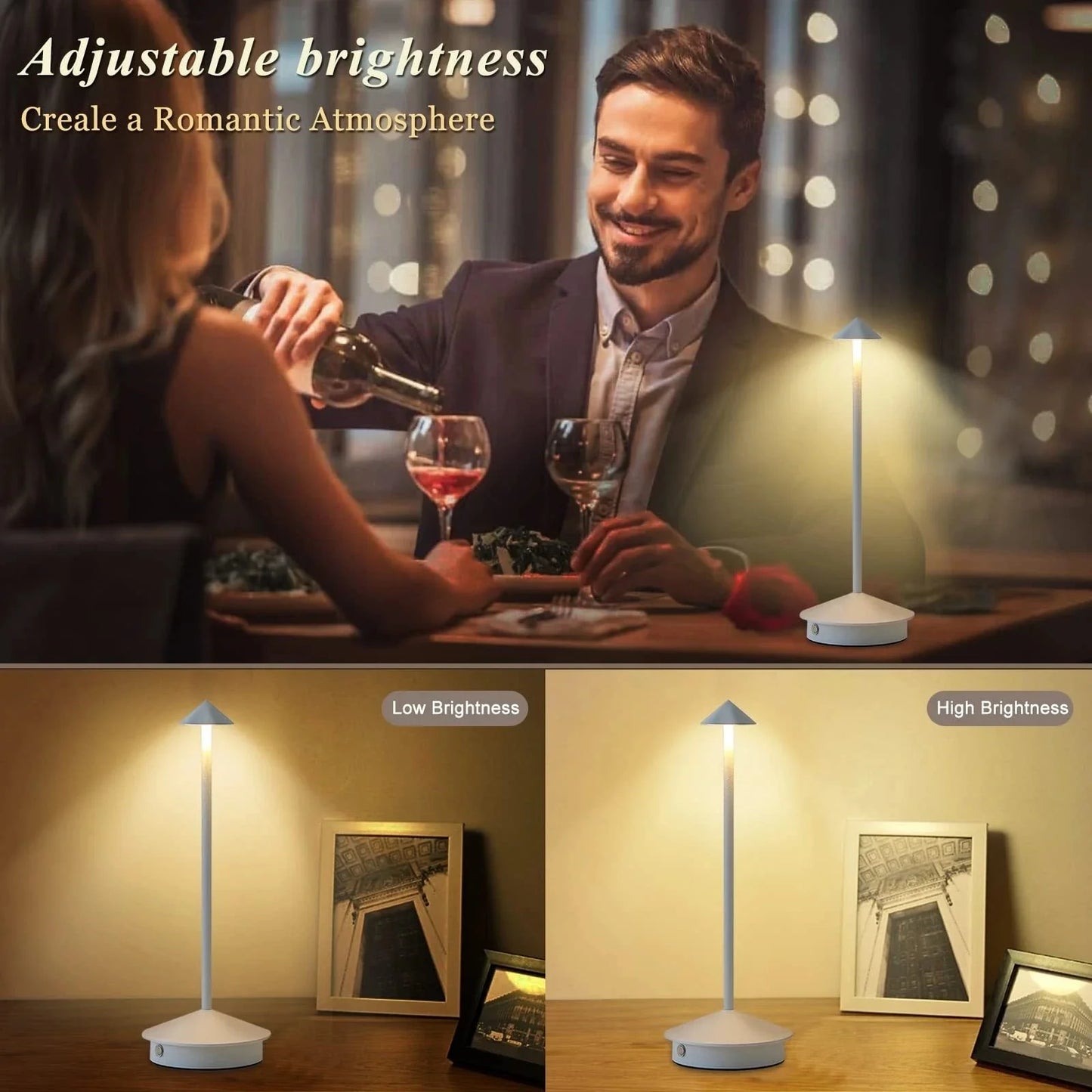 Rechargeable Table Lamp Creative Dining Touch Led Hotel Bar Coffee Pina Pro Table Lamp Lampada Da Tavolo Decorative Desk Lamp