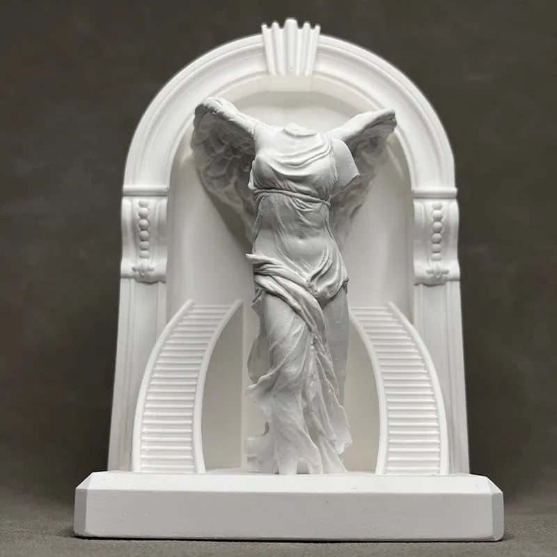Victory Goddess Statue Desktop Sculpture Decor for Home Office  Aroma Stone Art Luxury Bookcase Wine Cabinet Decorative Gift