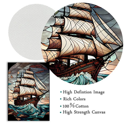 Modern Stained Glass Scenery Canvas Prints Wall Art Painting Nordic Posters Pictures Home Decor Mural For Living Room Unframed