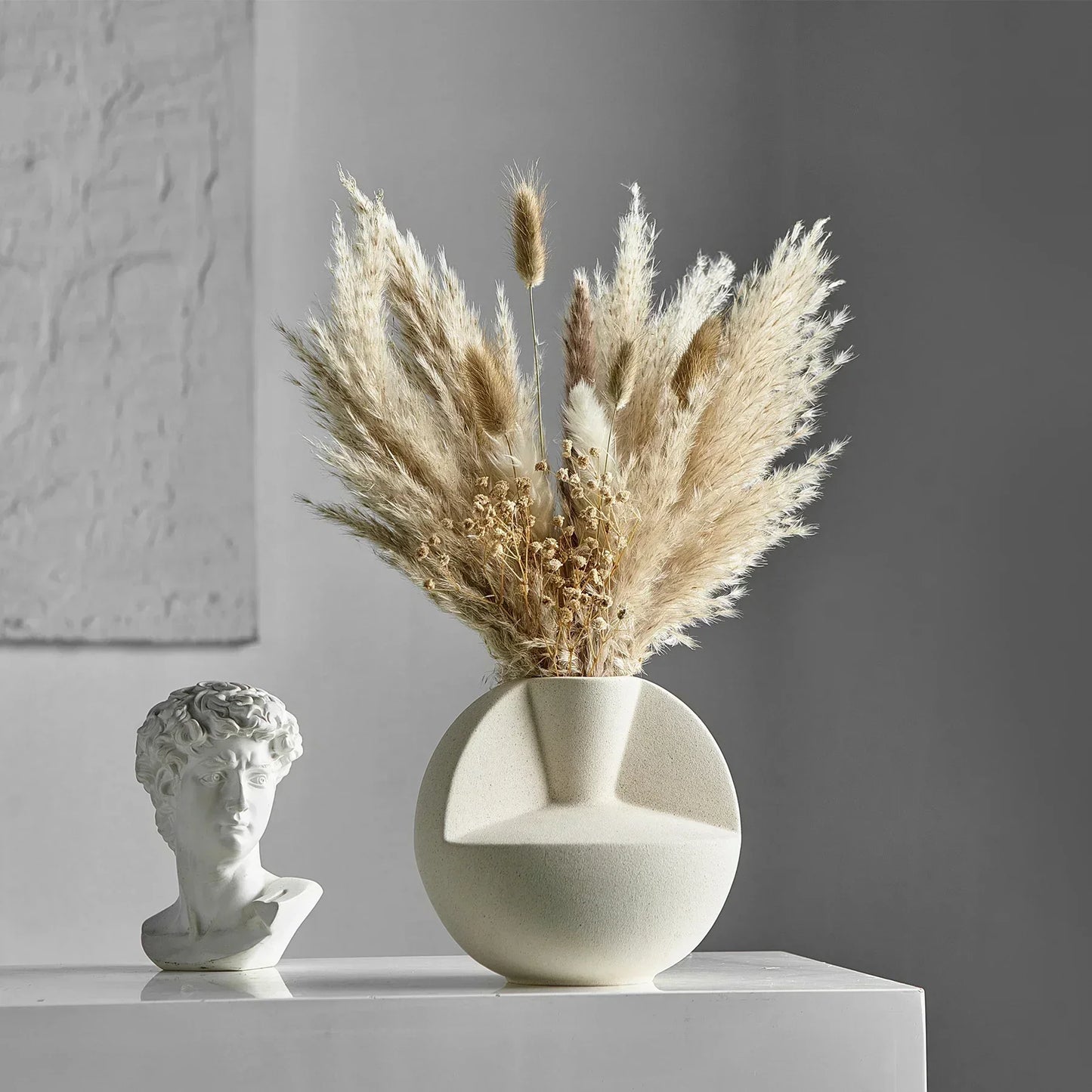 Home Decor Ceramic Vase for Living Room Decoration Accessories Modern Art Flower Arrangement Desktop Ornaments Porcelain Crafts