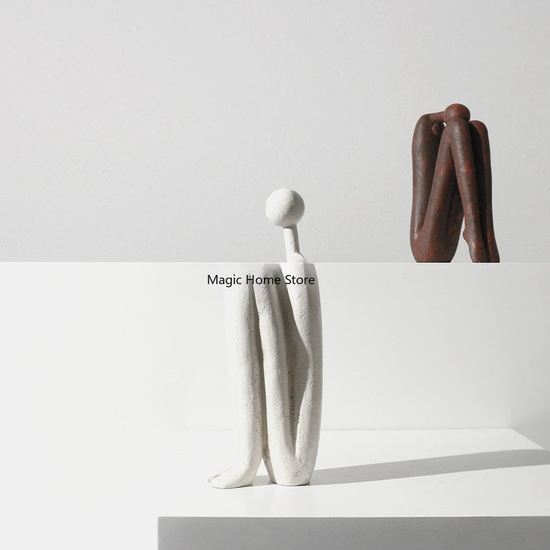 Creative Abstract Figure Statue Home Decor Nordic Modern Decorative Figurines For Interior Creative Office Living Decoration