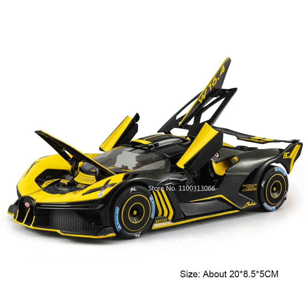 1:24 Scale Bolide Revuelto Model Sports Cars Toys Spray Version Alloy Diecast with Light Music Miniature Vehicle Boys Xmas Gifts