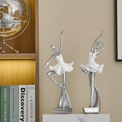 Ballet Dancer Figurine Nordic Simple Desktop Decoration Modern Home Accessories Light Luxury Art Office Wine Cabinet Decoration
