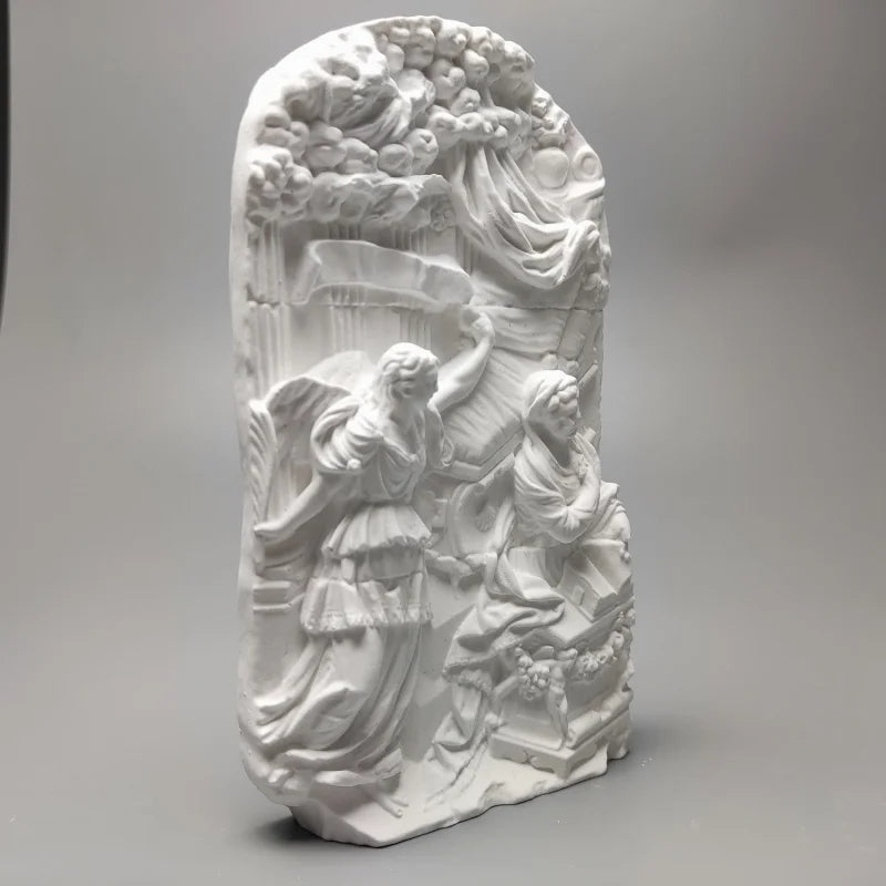 Nordic Retro Relief Art Ornaments Plaster Figure Desktop Decor Statue Modern Sculpture Decoration  Living Room Table Figurines