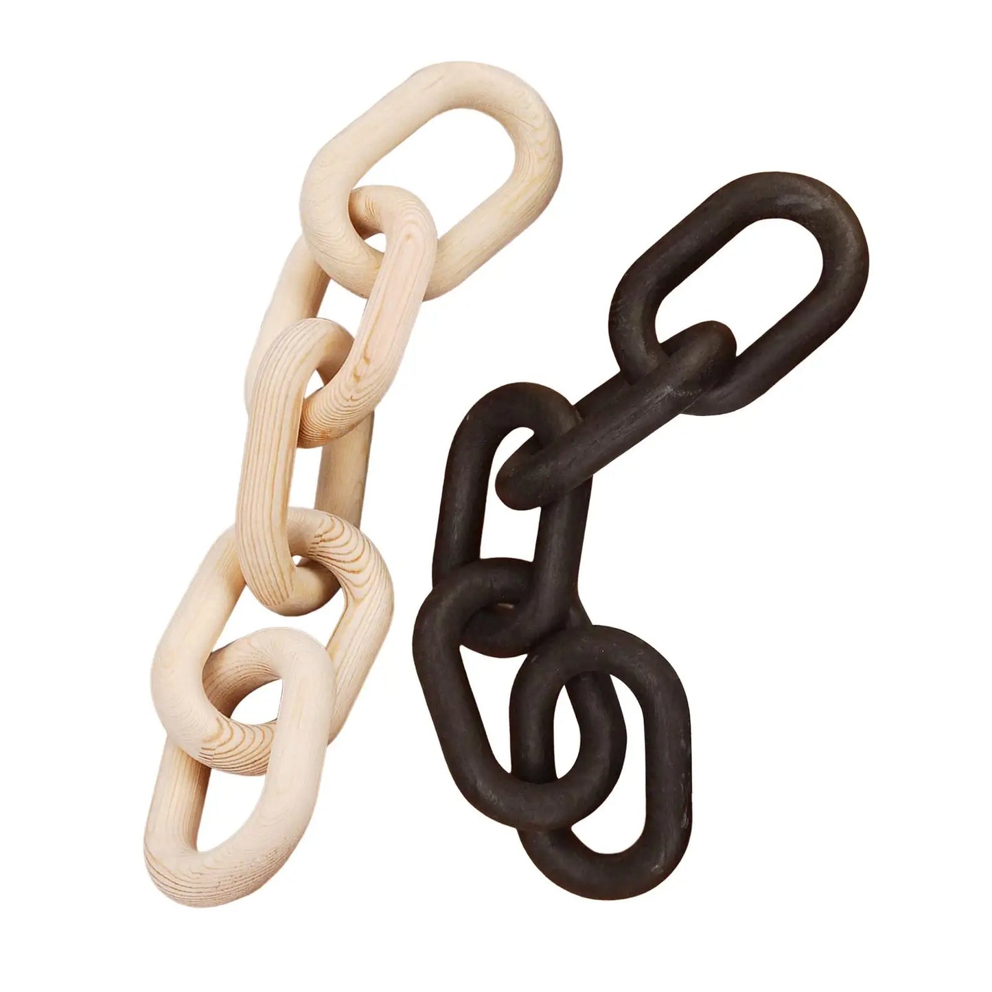 Wooden Chain Link Bohemian Art Hand Carved Modern Ornament Crafts for Farmhouse Bedroom Coffee Rustic Decoration