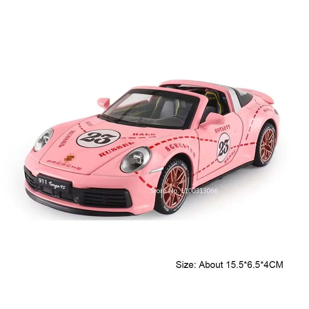 1:32 Panamera 911 Targa 4S Alloy Toys Diecast Models Cars Doors Opened Sports Car Models Light Music Vehicle Boys Birthday Gifts