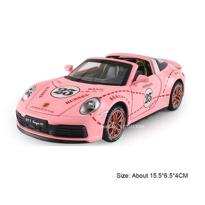 1:32 Panamera 911 Targa 4S Alloy Toys Diecast Models Cars Doors Opened Sports Car Models Light Music Vehicle Boys Birthday Gifts