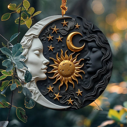 Sun And Moon 8X8" Aluminum Sign - Unique Kitchen & Summer Vacation Decor