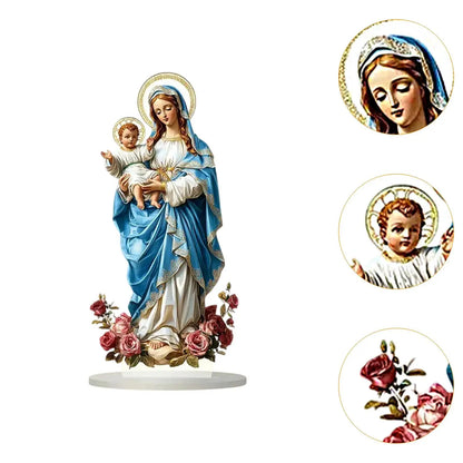Blessed Mary Sign Religious Gift Sign 2D Christian Catholic Art Collection Art