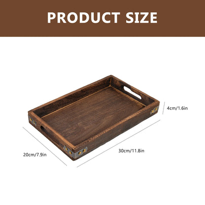 Distressed Solid Wood Pallet Plate for Home Wooden Halloween Decor Food Bamboo Bathtub Tray