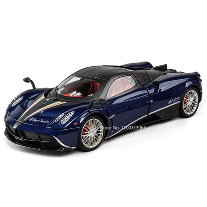 1:18 720S Pagani Huayra Toys Models Sports Cars Wheel Pull Back Miniature Car with Light Sound Vehicle Kids Children's Day Gifts