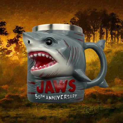 Shark Mug Funny 3D Coffee Cup Stainless Steel Liner Resin Water Cup for Tea Espresso Cocoa Home Decor Gift Drinkware Accessories