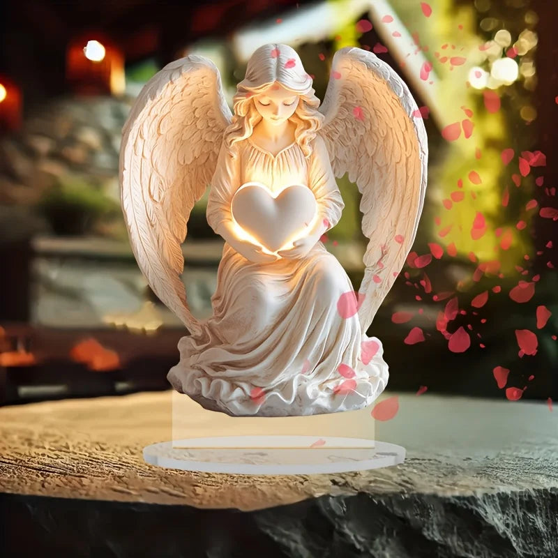 2D Flat Bohemian Angel Small Ornament/acrylic Tabletop Decoration/suitable for Bedroom, Living Room, Office and Window Display