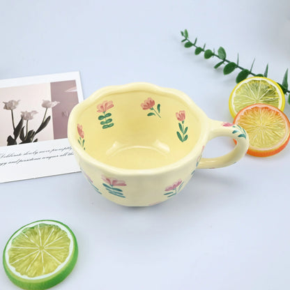 1PC Colors Ceramic Mugs Coffee Cups Hand pinched irregular print pattern coffee Juice In Kitchen, Dining Room, Living Room, Appl