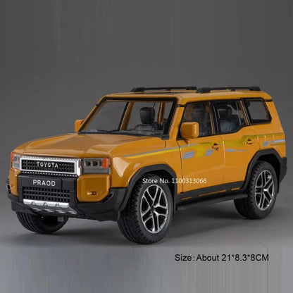 1:24 Land Cruiser Prado LC250 Models Alloy Cars Toys 6 Doors Opened Miniature Car Wheel Pull Back Vehicles Boys Perfect Gifts