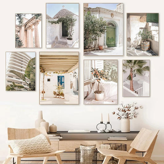 Classic Cities Ltalian Greek Architecture Bohemian Nature Photography Art Poster Canvas Paintings Wall Art Pictures Home Decor