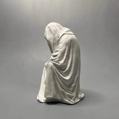Ghost Wizard Death Robe Sculpture Art Figurine Room Decoration Creative Gypsum Ornaments European Retro Desktop Decor Statue