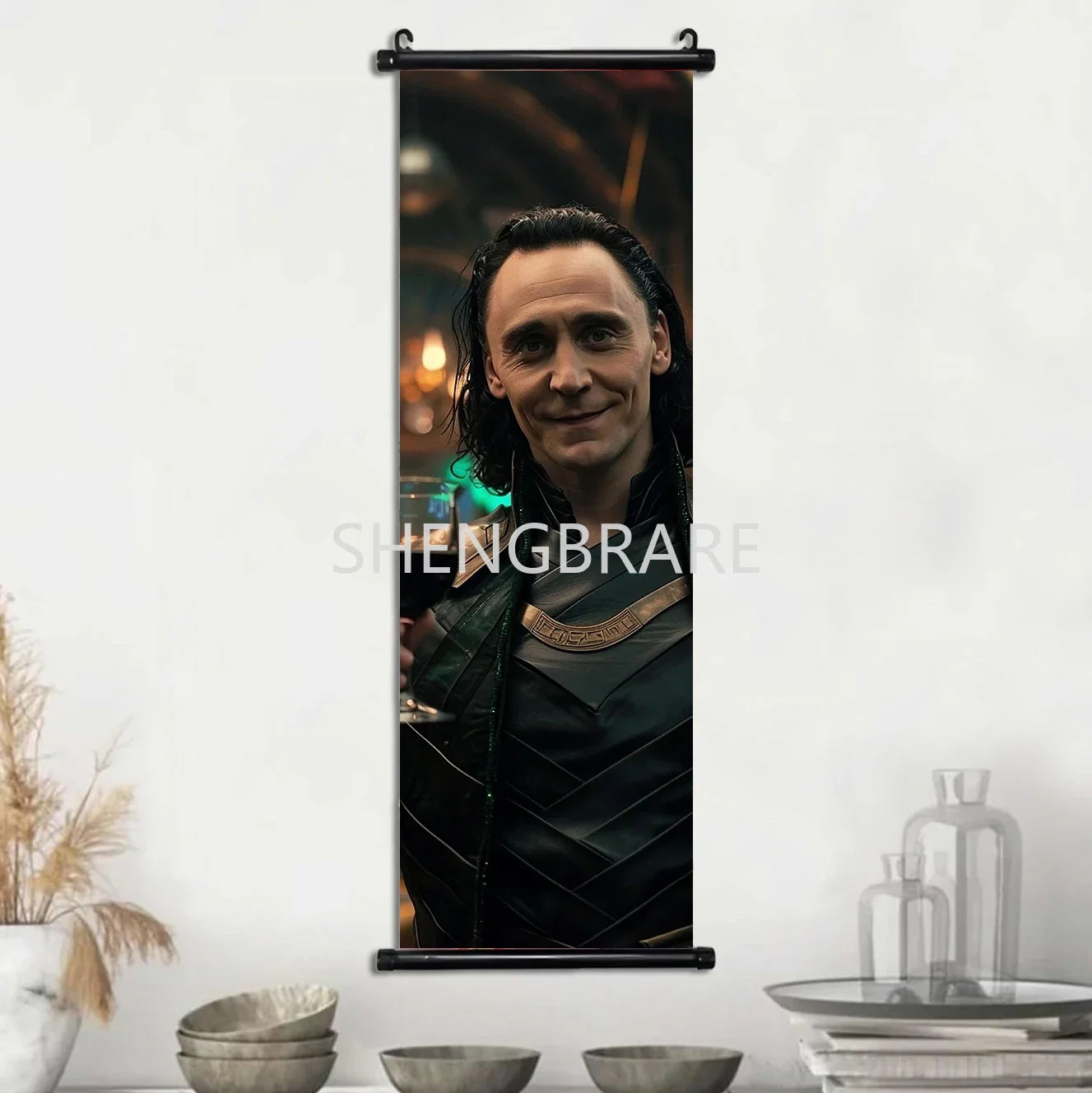 Marvel The Avengers Movie Loki Hanging Scroll Poster Artwork Home Decoration Decor Avengers Wallpaper Canvas Painting Print Gift