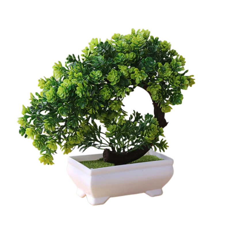 Small Artificial Plants Bonsai Green Plant Fake Flowers Potted Tree Garden Decor Party Hotel Living Room Decoration Home Decor