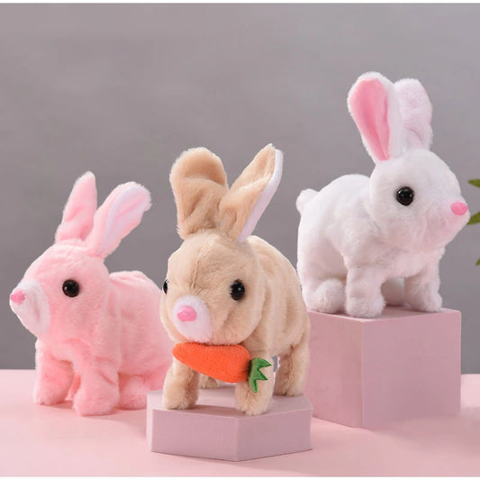 20205 News Style Realistic Rabbit Toys For Children Trembling And Swaying Ears Bunby Rabbit Pet Toys That Can Walk Move Bark