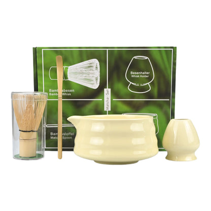 4pcs/set Japanese Style Matcha Tea Set With Tool Rack, Including Bowl, Whisk, Spoon, Great Gift For Ceremony, Traditional Japane