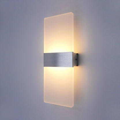Modern minimalist wall lamp, indoor LED wall light, aluminum acrylic hardwire, bedroom living room corridor staircase Sconces