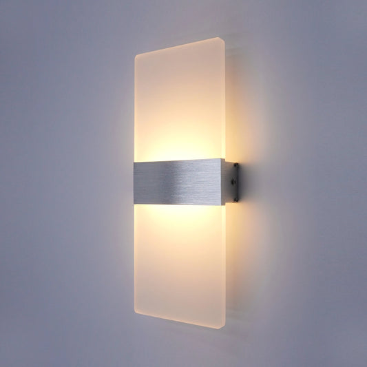 Modern minimalist wall lamp, indoor LED wall light, aluminum acrylic hardwire, bedroom living room corridor staircase Sconces
