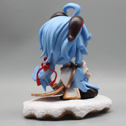 17cm Genshin Impact Anime Game Hu Tao Ganyu Figure GK Kawaii Beautiful Girl Statue Pvc Action Figurine Collection Model Toy Gift