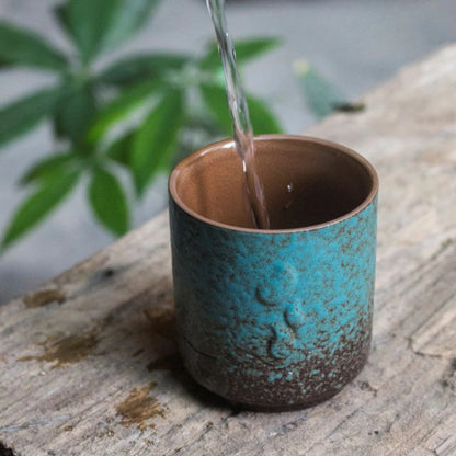 Kiln change Japanese rough pottery household master cup single cup tasting tea cup large creative personality kung fu tea cups