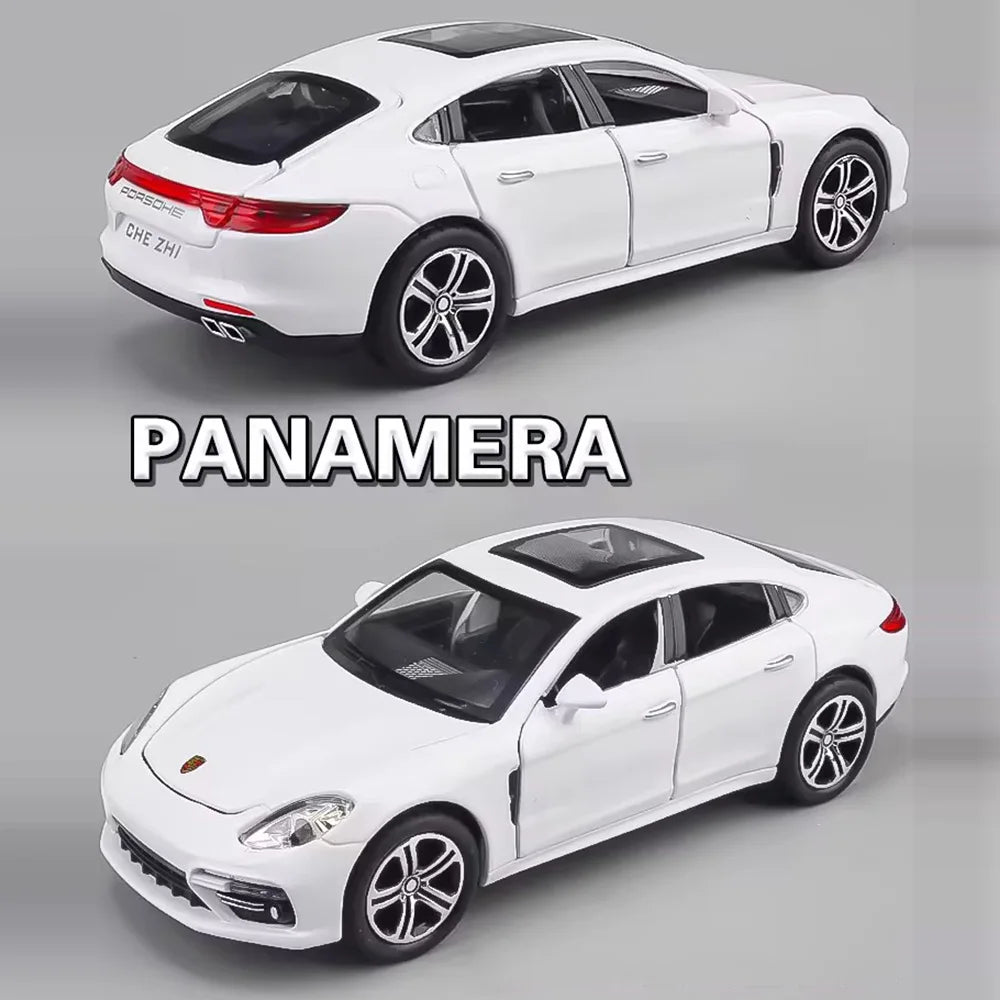 1:32 Panamera 911 Targa 4S Alloy Toys Diecast Models Cars Doors Opened Sports Car Models Light Music Vehicle Boys Birthday Gifts