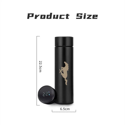 500ML Stainless Steel Coffee Thermos Bottle For Ford Mustang GT SHELBY Thermal Mug Vacuum Insulated Cup Tea Cup Hiking Portable