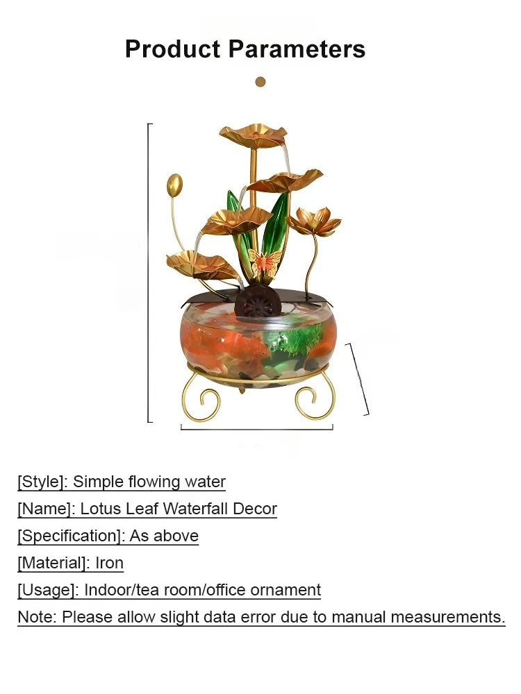 Flowing Water Ornaments Ornaments Circulating Water Glass Living Room Study Porch Decor Flowing Water Lucky Fish Tank Humidifier