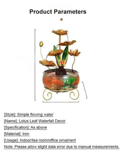 Flowing Water Ornaments Ornaments Circulating Water Glass Living Room Study Porch Decor Flowing Water Lucky Fish Tank Humidifier